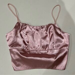 SHEIN Shimmering Mauve Satin Camisole
